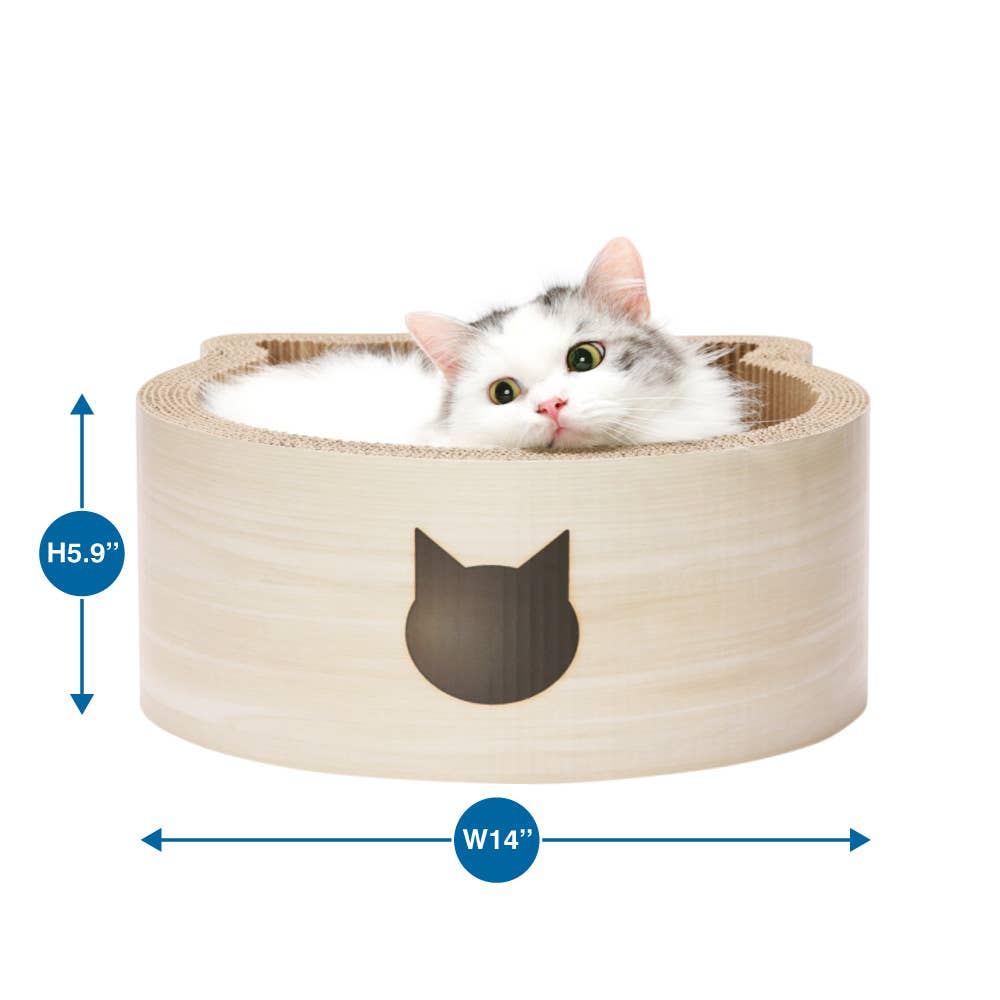 Cat-Headed Scratcher Bed