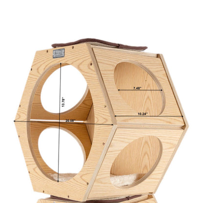 Hexagon Cat Wall Condo (Set of Two)