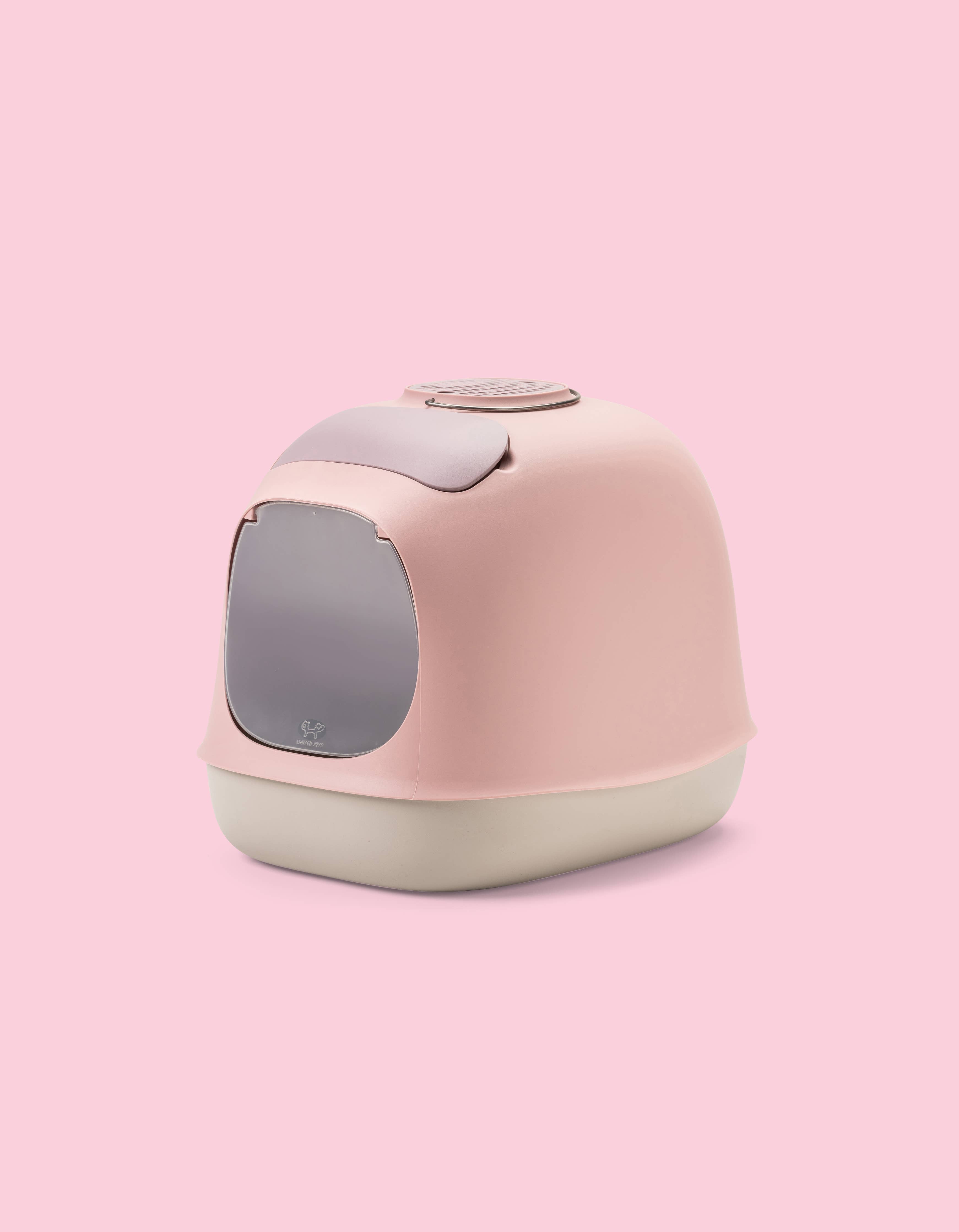 Designer covered litter box - Pink