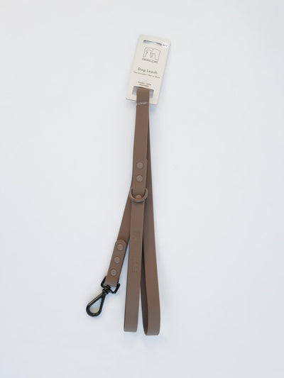 Dog waterproof flat leash brown 5 feet